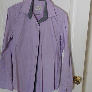 Shirt, cotton, stripes white and purple. Bruce Field, France